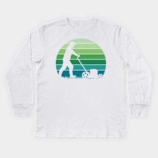 Cutting Grass Shirt Kids Long Sleeve T-Shirt